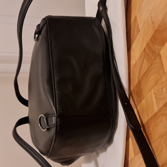 Longchamp Black Leather Adjustable Back Pack NWTS - Picture 7 of 11